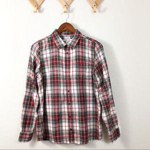 L.L. Bean Plaid Flannel Slightly Fitted